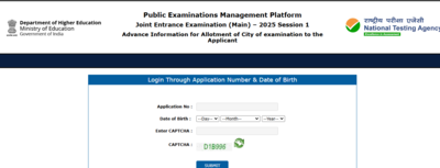 JEE Main exam city intimation slip 2025 released at jeemain.nta.nic.in: Direct link to download here