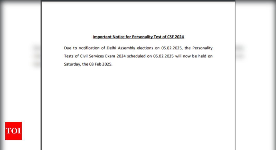 UPSC Civil Services Personality Test 2024 rescheduled: Check notice here