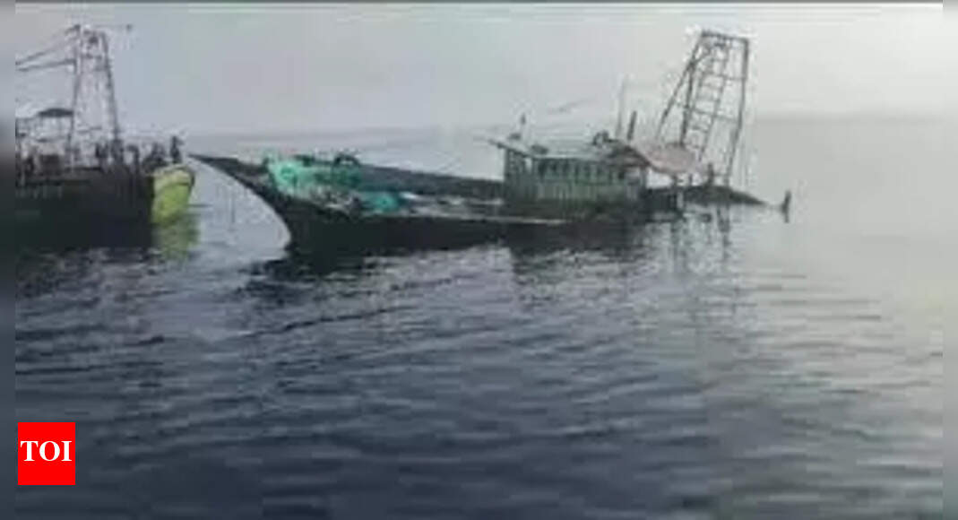 Fishing vessel damaged in collision with merchant ship | Madurai News ...