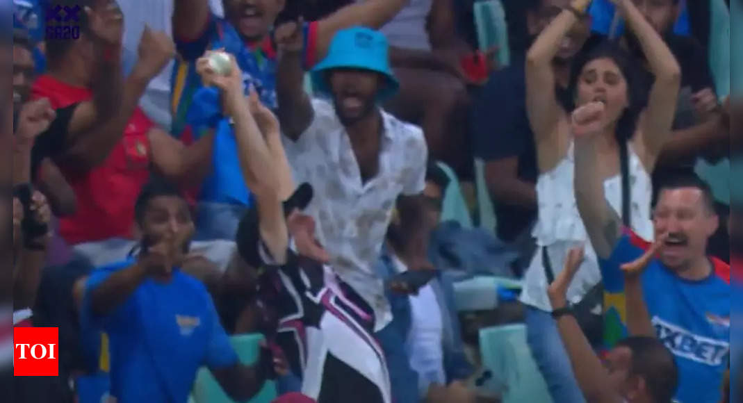 Watch: Fan pockets enormous sum with one-handed catch in SA20 | Cricket Information – Occasions of India