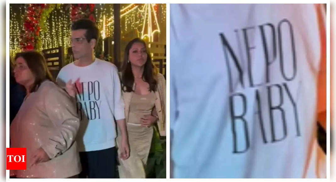 After Hailey Bieber, Karan Johar makes jaws drop with 'nepo baby' T-shirt on dinner date with Gauri Khan, Malaika Arora