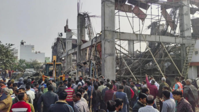 Two labourers killed, six injured as iron structure collapses at under-construction site in Raipur