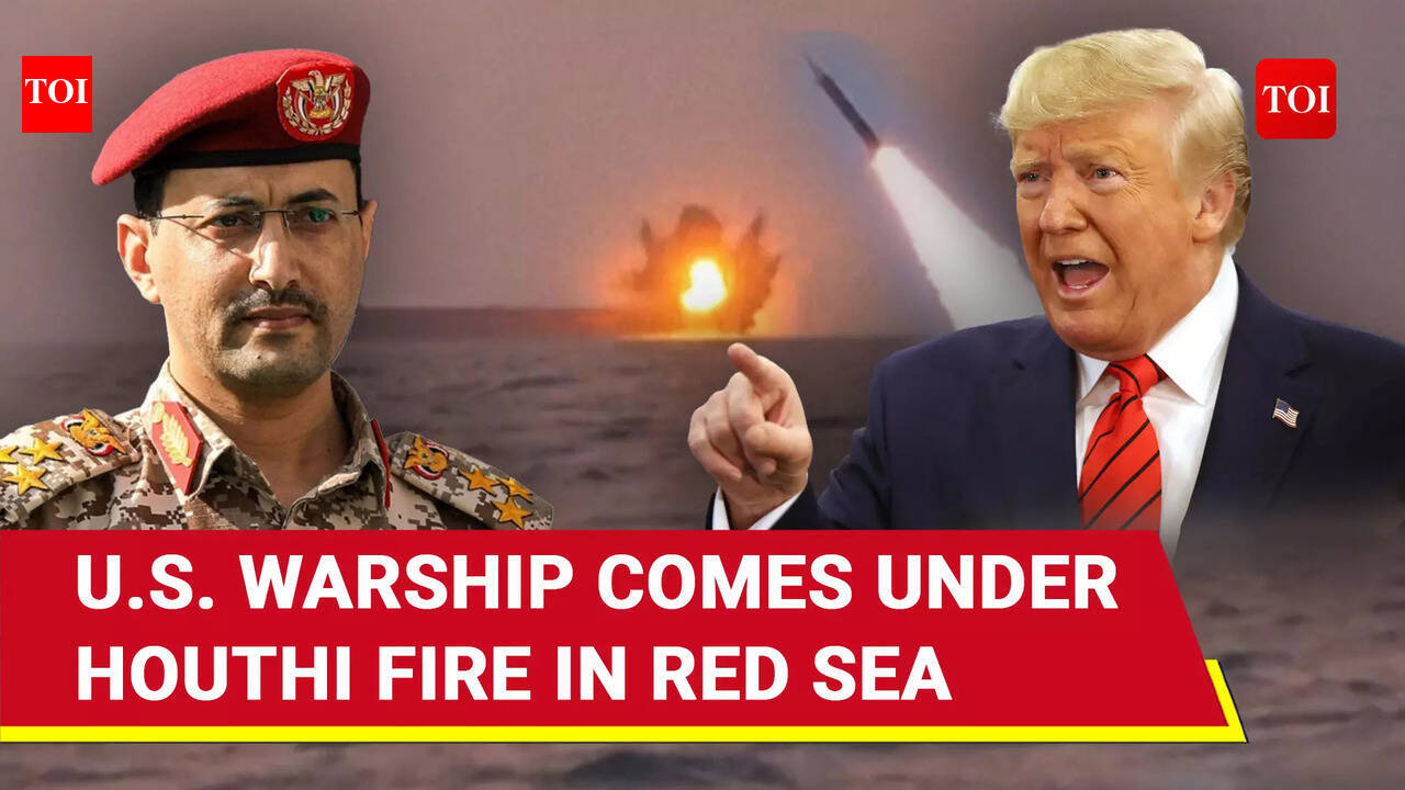 Houthis Rain Winged Missiles & Drones On U.S. Warship In Red Sea In 5th ...