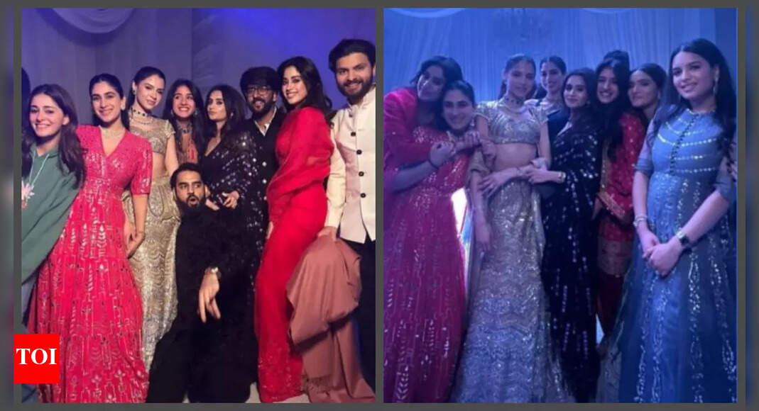 Janhvi Kapoor and Shikhar Pahariya make heads turn as they stun in ethnic outfits at a friend's wedding; Ananya Panday, Khushi Kapoor also attend - See INSIDE photos