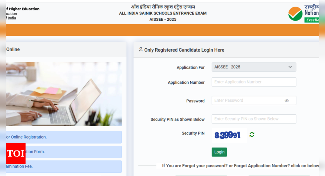 AISSEE 2025: Sainik School entrance exam registration for class 6 and 9 ends today, check direct link here