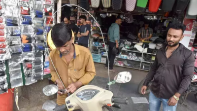 Nashik riders install ‘anti-manja’ jugaad on two-wheelers for protection