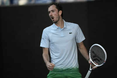 Daniil Medvedev destroys net camera in shaky first round win at Australian Open - watch