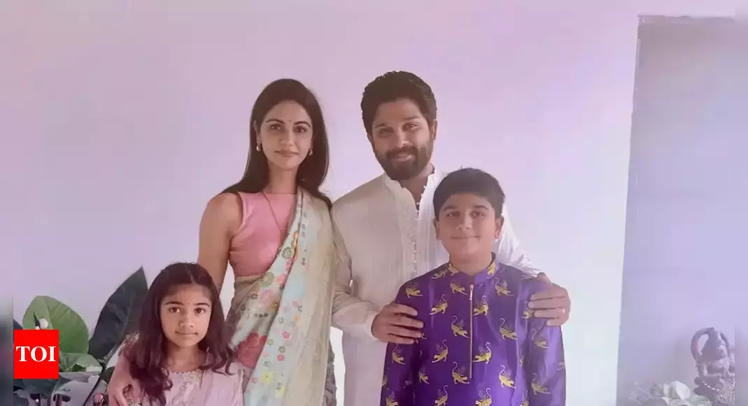 Allu Arjun celebrates Makar Sankranti with wife Sneha Reddy and kids after getting regular bail in 'Pushpa 2' premiere stampede case