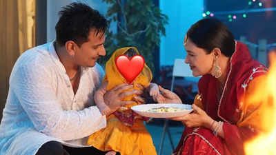 Roadies fame Prince Narula shares pics with wife Yuvika Chaudhary celebrating their first Lohri with baby girl Ikleen