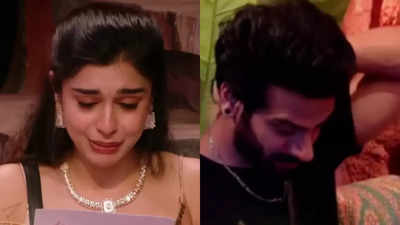 Bigg Boss 18: Eisha Singh and Karan Veer Mehra get teary-eyed reading letters from their mothers