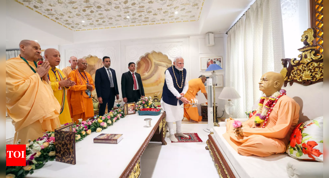 PM opens Rs 170cr Iskcon temple in Mumbai, starts work of Vedic museum