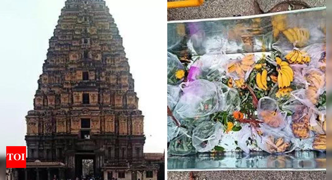 For jumbo's sake, Hampi temple peels off bananas