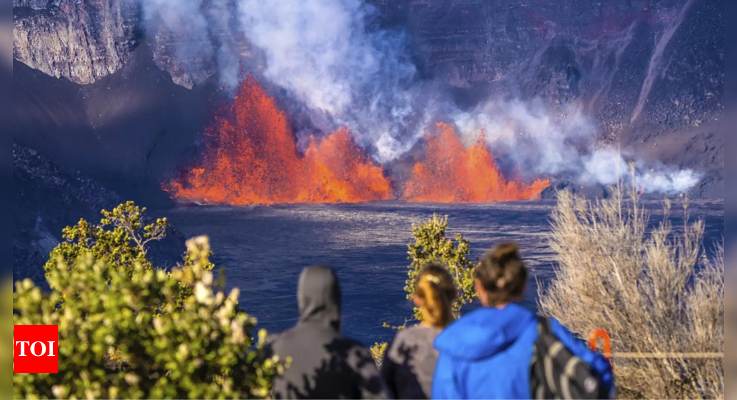 Eager visitors flock to see spectacular lava fountaining from Kilauea eruption in Hawaii