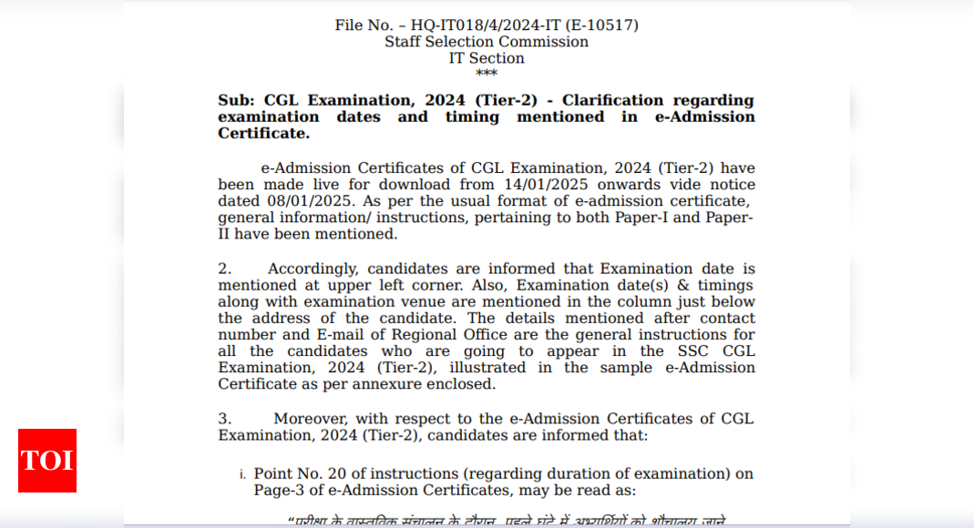 SSC CGL Tier 2 admit card released at ssc.gov.in: Direct link and other important details here