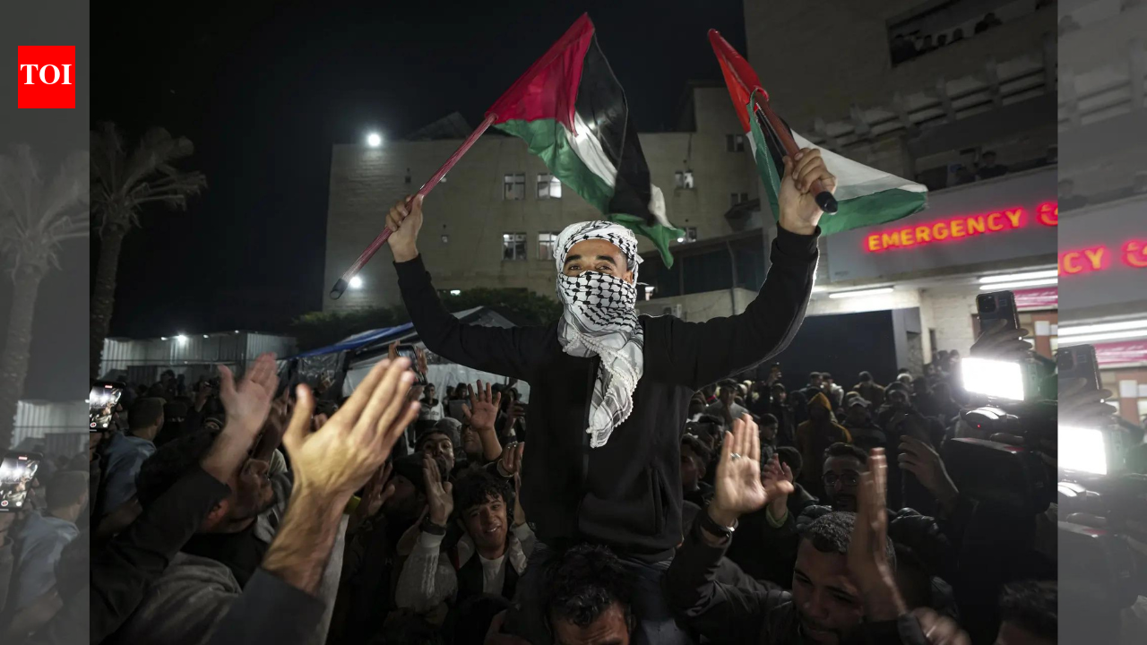 In pictures: Gaza celebrates as Israel-Hamas reach ceasefire deal