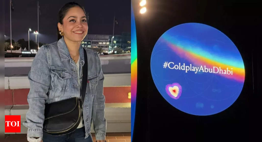 The Kapil Sharma Show fame Sumona Chakravarti attends Coldplay Concert in Abu Dhabi; writes ‘I cried so much’