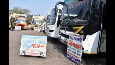 Pilgrims rush for buses & cabs as train tickets hard to book