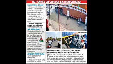 After scooter, runaway truck driver hits 12 more vehicles | Pune News ...