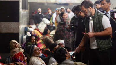 'People forced to sleep on footpaths in freezing cold': Rahul Gandhi visits Delhi AIIMS; see video