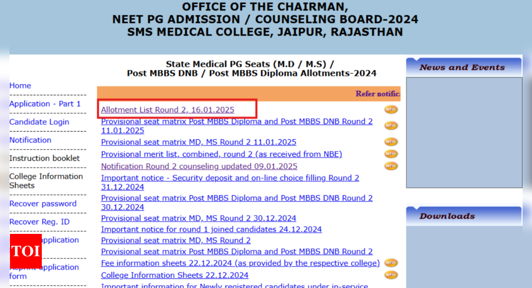 Rajasthan NEET PG 2024 round 2 seat allotment result declared: Check direct link