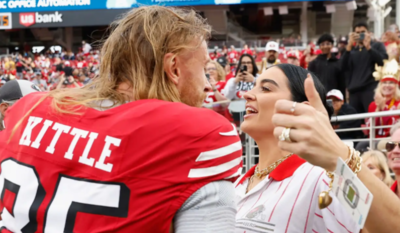 “Salute to Service Award” post shared by 49ers TE George Kittle’s wife, Claire