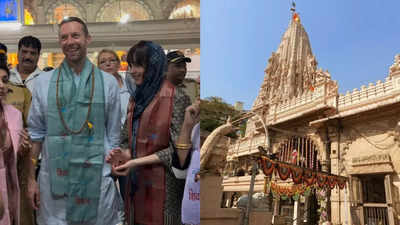 Chris Martin, Dakota Johnson visit Babulnath Temple ahead of Coldplay's Mumbai concert