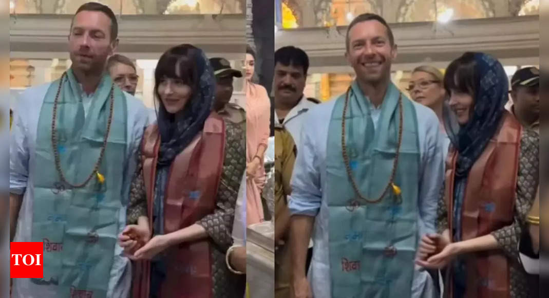 Chris Martin and Dakota Johnson’s elegant Anita Dongre ensembles steal the spotlight in Mumbai