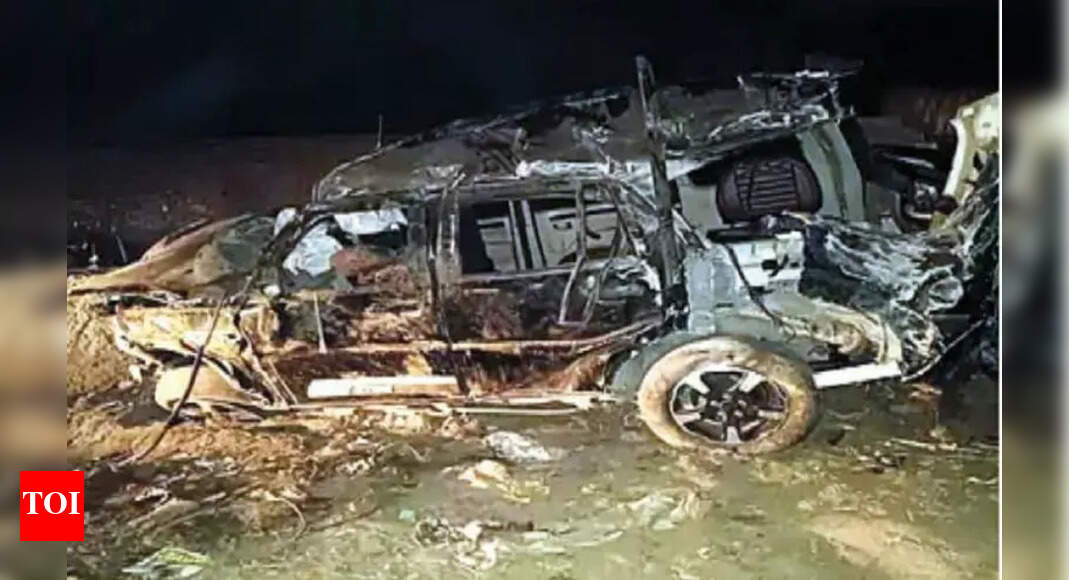2 men killed, 2 hurt as speeding SUV overturns in Udaipur | Jaipur News ...