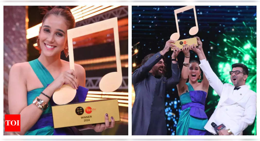 Sa Re Ga Ma Pa! winner: Shradha Mishra lifts the trophy of the singing reality show