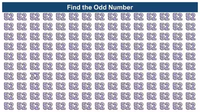 Optical illusion: Only a genius can spot the odd number in 9 seconds