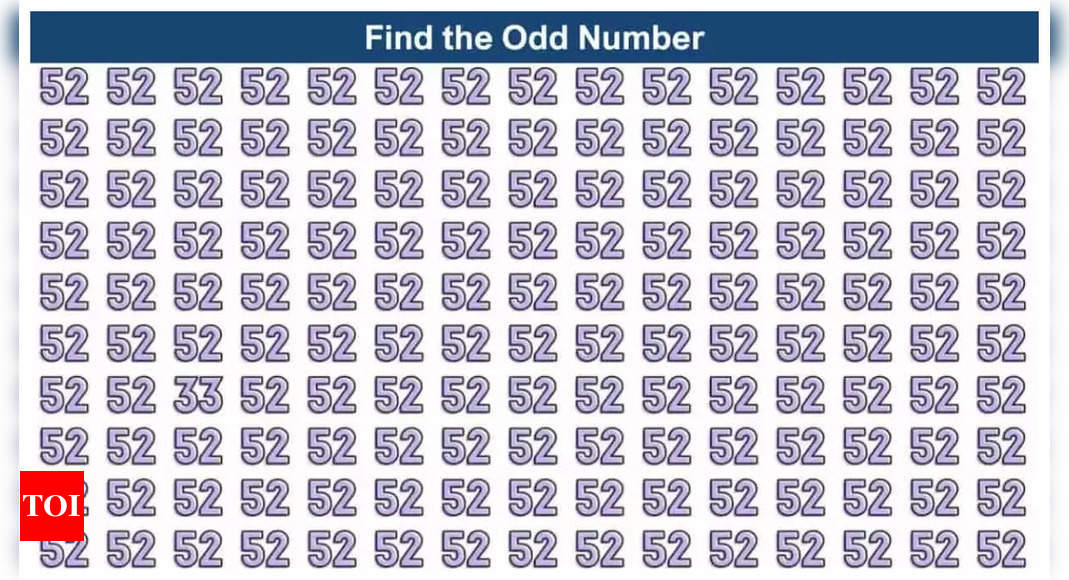 Optical illusion: Only a genius can spot the odd number in 9 seconds