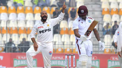 Sajid Khan, Abrar Ahmed shine as Pakistan outspin West Indies to take 1-0 lead