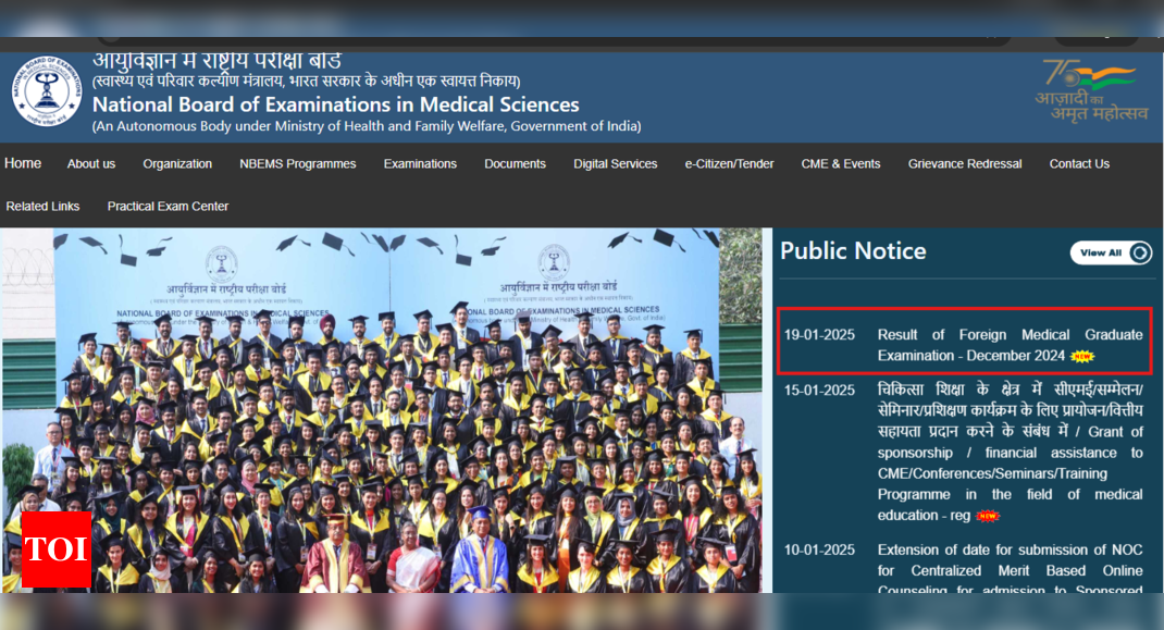 FMGE result 2024 released at natboard.edu.in: Direct link to check here