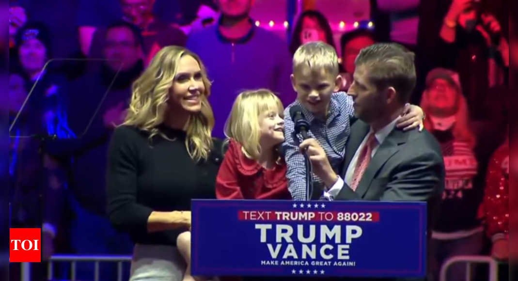 Family moment: Trump’s grandchildren lead pledge at victory rally before presidential inauguration