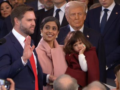 JD Vance's daughter Mirabel steals heart as her father takes oath as Vice President