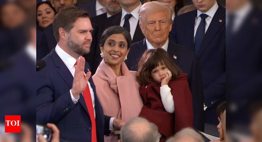 JD Vance's daughter Mirabel steals heart as her father takes oath as Vice President