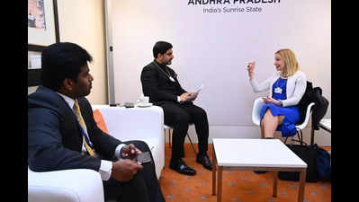 Lokesh urges global giants to invest in AP