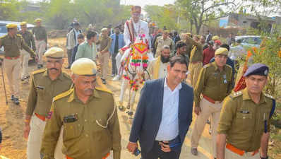 Dalit groom rides horse under tight cop cover in Ajmer village