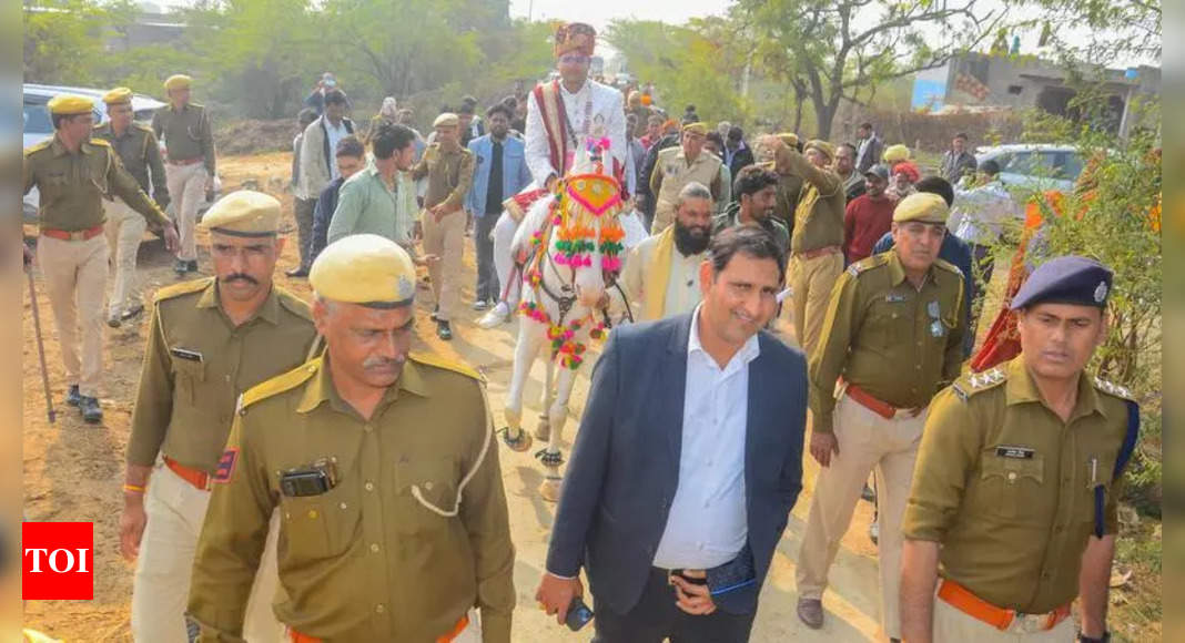 Dalit groom rides horse under tight cop cover in Ajmer village