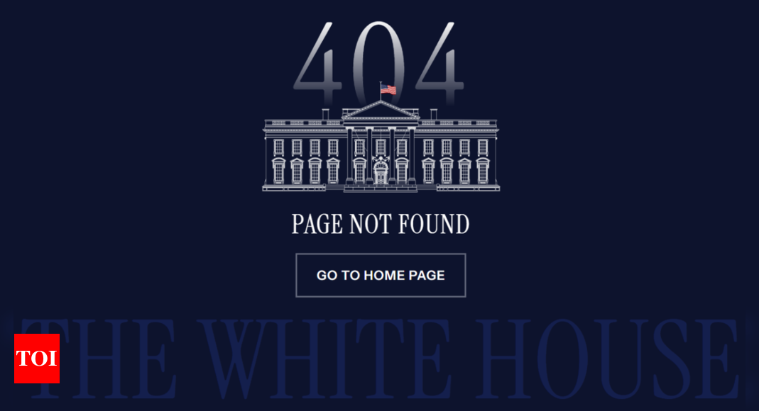 ‘Error 404’ on Constitution page of White House website after Trump inauguration – The Times of India