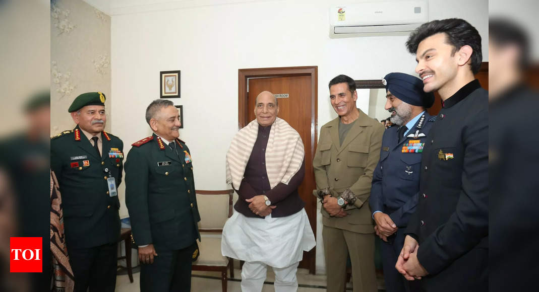 Defence Minister Rajnath Singh lauds makers for honoring Indian Air Force bravery in Akshay Kumar and Veer Pahariya starrer 'Sky Force'