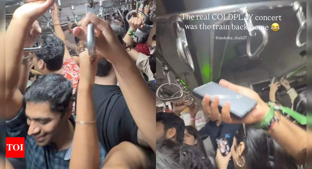 “The real Coldplay concert was the train back home”: Coldplay fans bring concert vibes to Mumbai local after the show, video goes viral