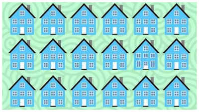 Optical illusions: Only a genius can spot the odd house in just 10 seconds