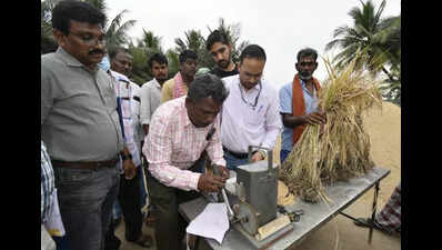 Central team inspects crop damage in delta districts | Trichy News ...