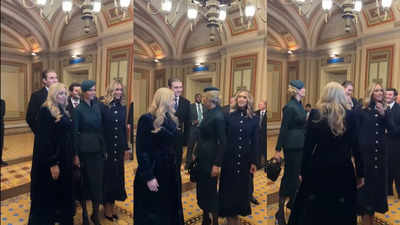 Barron Trump playfully photobombs his sisters Ivanka, Tiffany: Watch their reaction