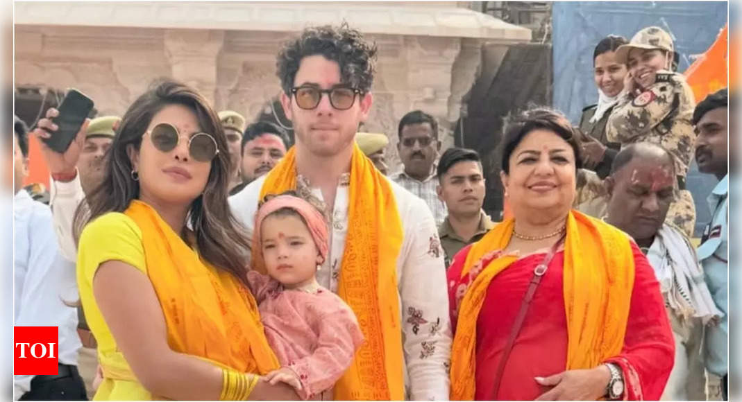 When Priyanka Chopra, Nick Jonas, and their daughter Malti Marie visited Ram Mandir, Ayodhya for a spiritual retreat