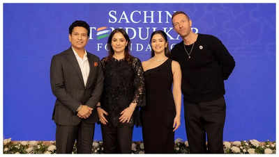 Coldplay artist Chris Martin attends the 5-year anniversary celebration of Sachin Tendulkar's foundation