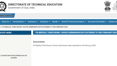 Goa NEET PG Counselling 2024 Round 3 choice filling extended till February 3, check details here