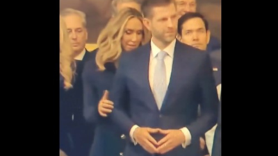 Eric Trump Hand Gesture: What was Eric Trump’s viral hand gesture at father’s inauguration? Did wife Lara ask him not to do that?