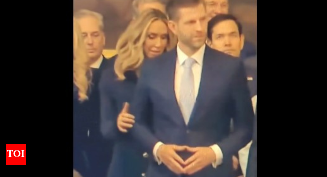 What was Eric Trump's viral hand gesture at father's inauguration? Did wife Lara ask him not to do that?